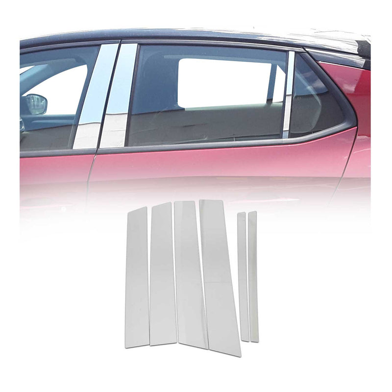 B-Säule Türsäulen Verkleidung für Opel Corsa F 2019-2025 Edelstahl Silber 6tlg