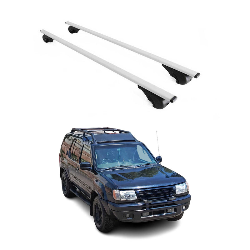 Dachträger Grundtäger für Nissan Xterra 2004-2015 75kg Metall Silber 2 tlg