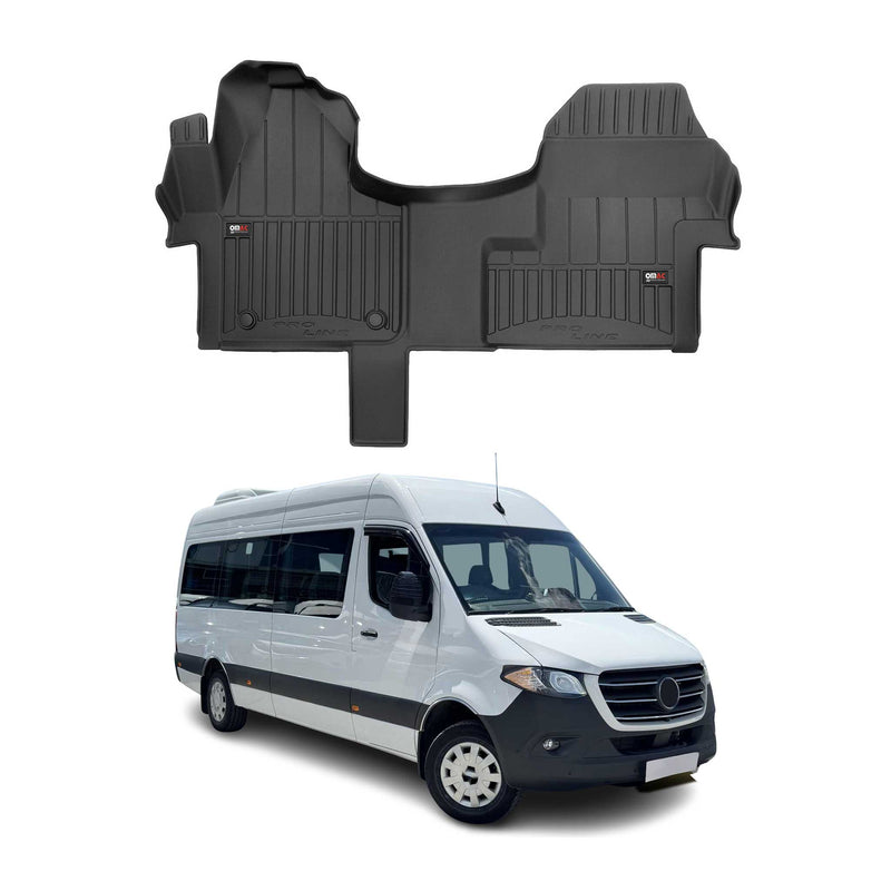 Fußmatten Gummimatten für Mercedes Sprinter W907 2018-2025 Premium Schwarz 1x