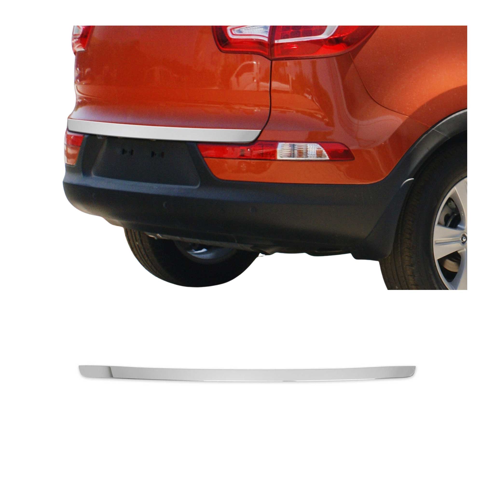 Kofferraumleiste Heckklappe Leiste für Kia Sportage 2010-2015 Edelstahl Chrom
