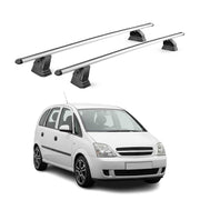 Alu Dachträger für Opel Meriva A 2003-2010 TÜV T-Nut Abschließbar 2tlg Silber