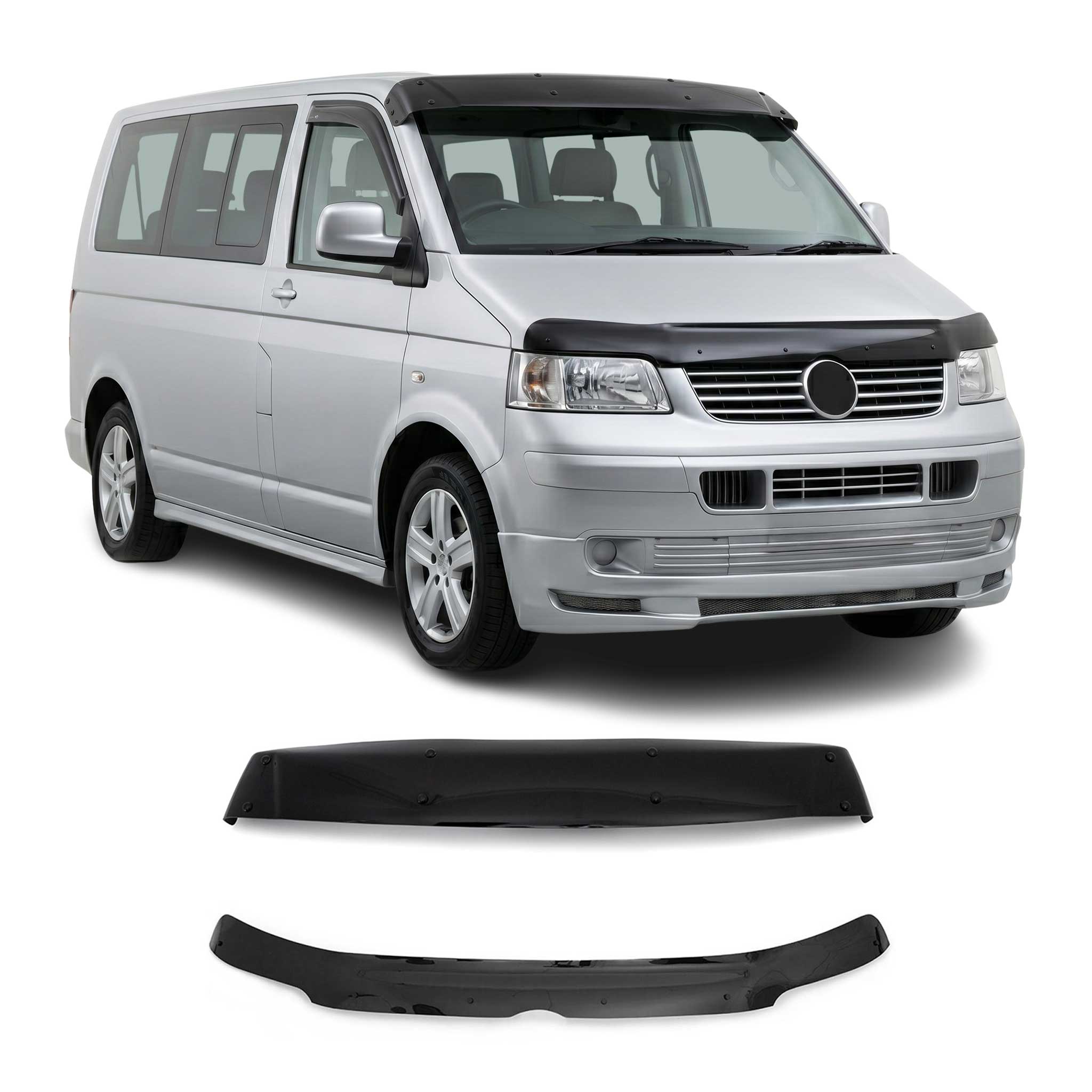Sonnenblende und Motorhaube Deflektor Set für VW T5 Transporter 2003-2009 2tlg