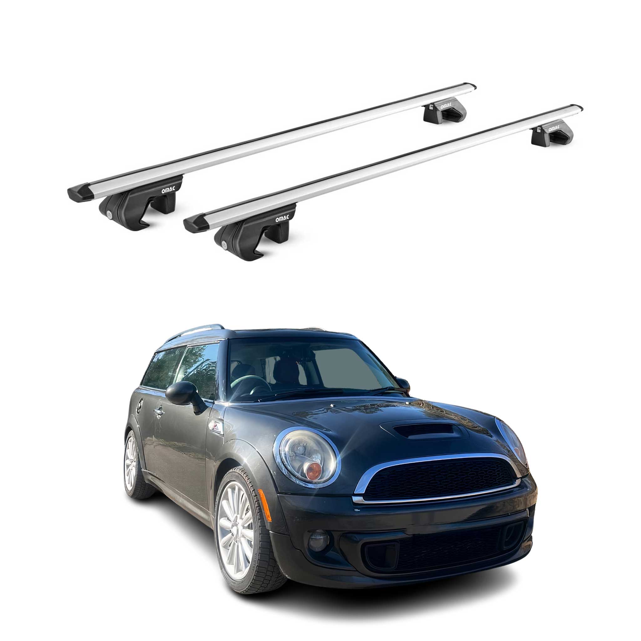 Dachträger Grundtäger für Mini Clubman R55 2007-2014 90kg Alu Silber 2 tlg ABE