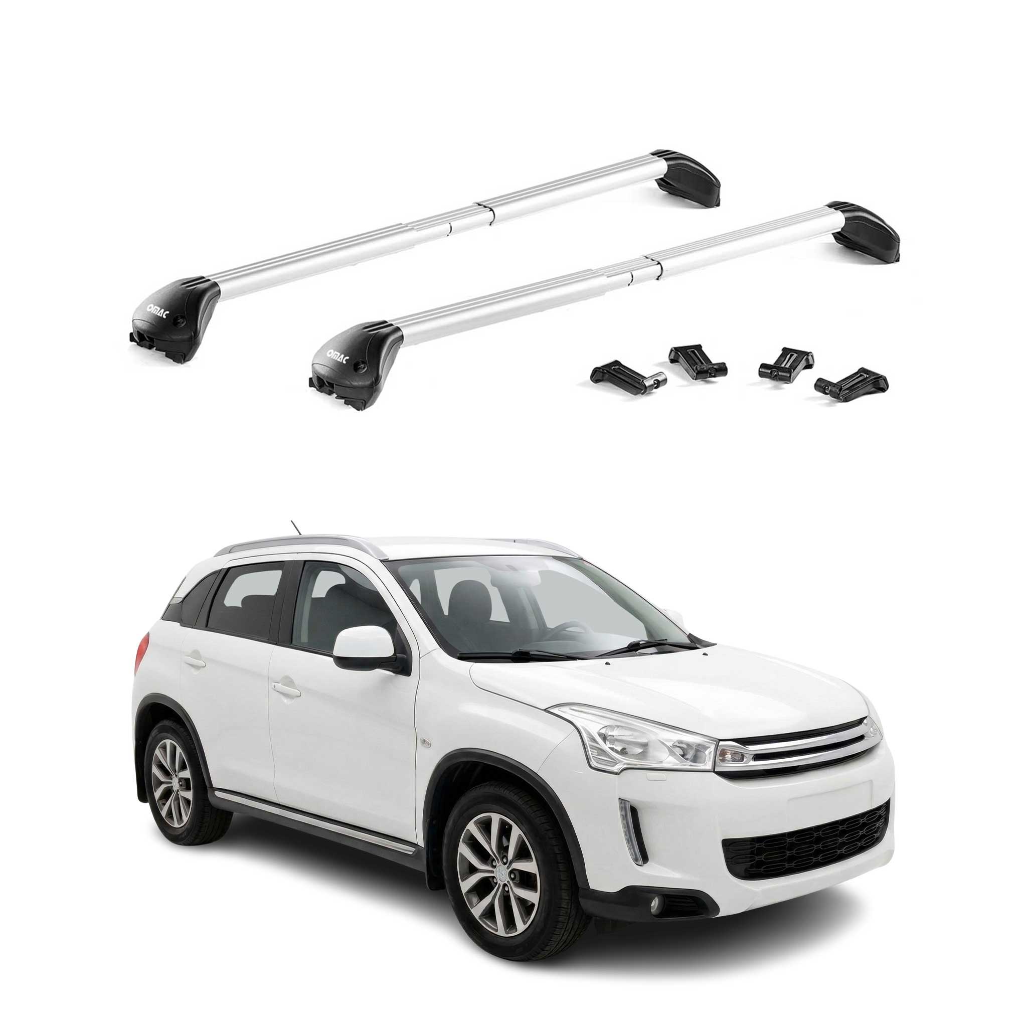 Dachträger Grundtäger für Citroen C4 Aircross 2012-17 100kg Alu Silber 2 tlg ABE