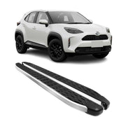 Trittbretter Seitenschweller Schweller für Toyota Yaris Cross 2021-26 Schwarz 2x