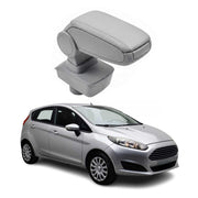 Mittelarmlehne Armlehne Mittelkonsole für Ford Fiesta 6 2008-2017 PU-Leder Grau