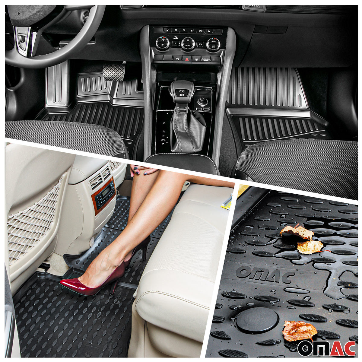 OMAC Fußmatten & Kofferraumwanne Set für Honda Jazz 2015-2021