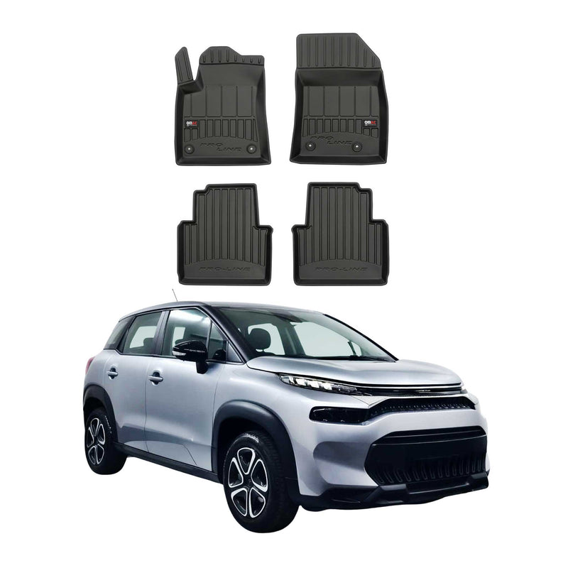 OMAC Gummi Fußmatten für Citroen C3 Aircross 2017-2024 Premium Gummi Schwarz 4x