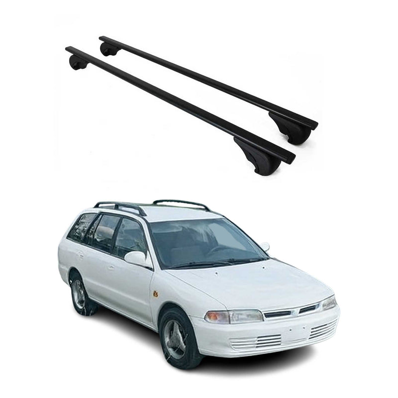 Dachträger Grundtäger für Mitsubishi Lancer Kombi 1991-1995 75kg Metall Schwarz