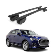 Dachträger Grundtäger für Audi Q3 mk2 2018-2025 75kg Alu Schwarz 2 tlg
