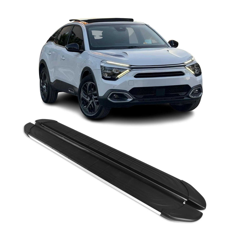 Seitenschweller Trittbretter für Citroen C4 2020-2025 Silber Aluminium 2 tlg