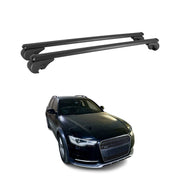 Dachträger Grundtäger für Audi A6 C7 Allroad 2012-2018 75kg Alu Schwarz 2 tlg