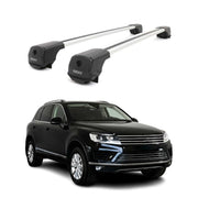 Dachträger Grundträger für VW Touareg II 2010-2018 Aluminium 75kg Grau 2tlg