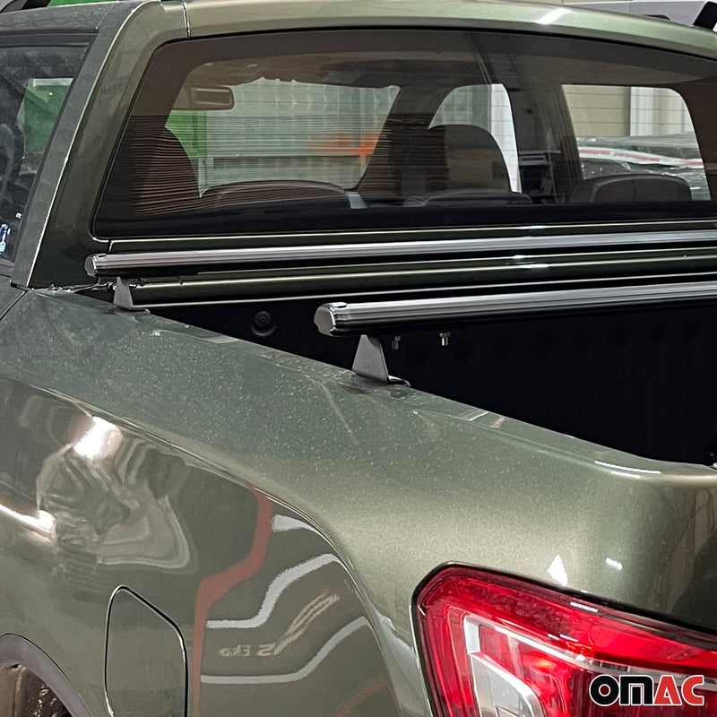 Dachträger Ladeflächenträger Querträger für Fiat Fullback 2016-2020 Alu Schwarz