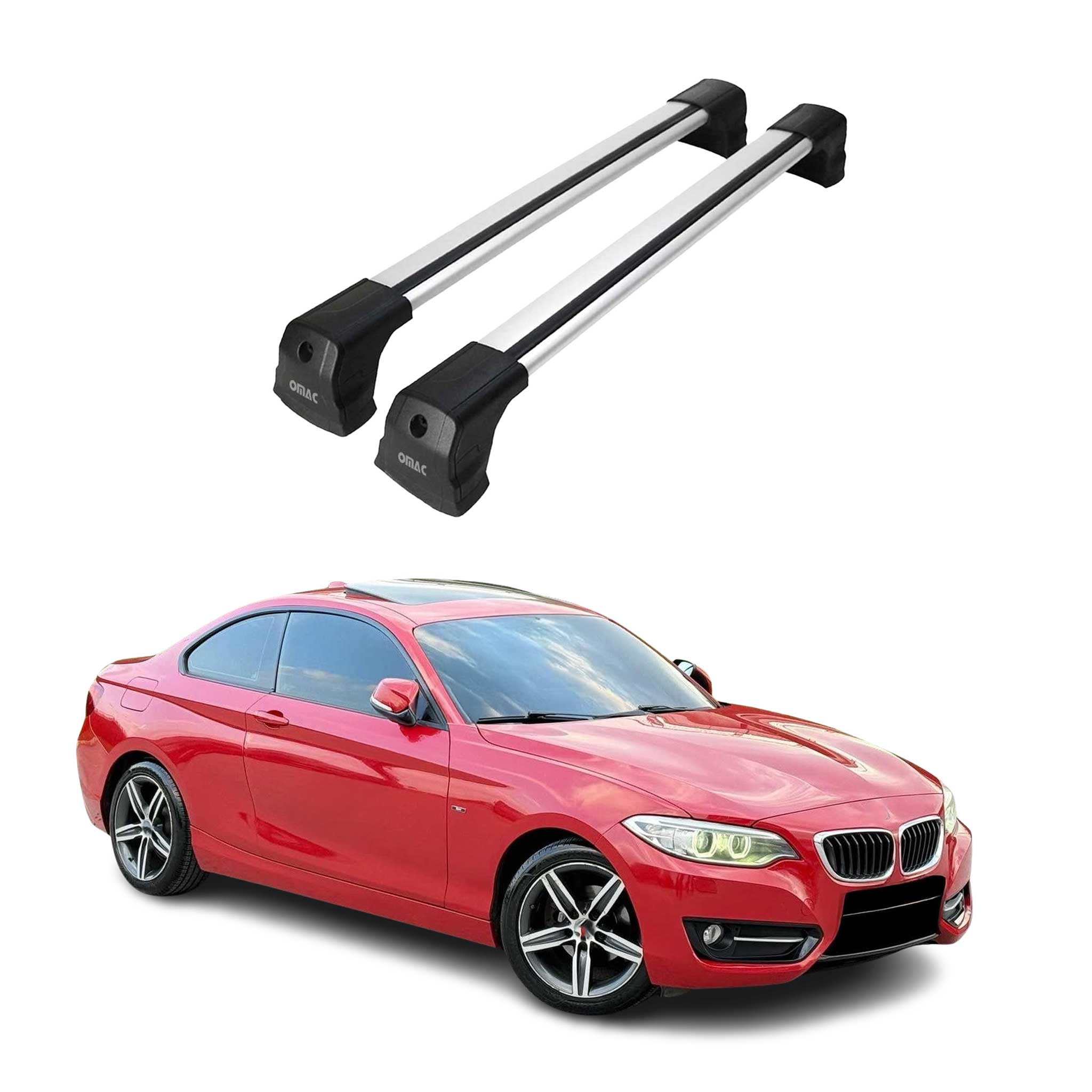 Dachträger Gepäckträger für BMW 2er Coupe F22 2013-2021 Grundträger Alu Silber