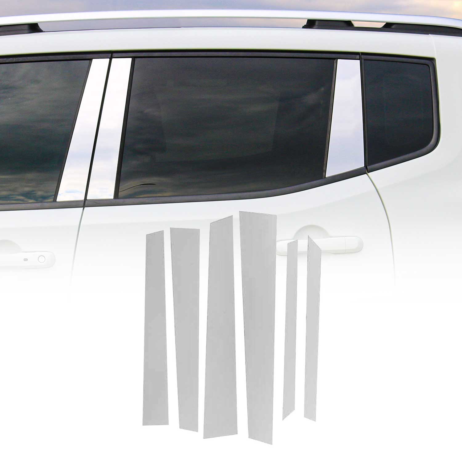 B-Säule Türsäulen Verkleidung für Hyundai ix35 2009-2015 Edelstahl Chrom 6tlg