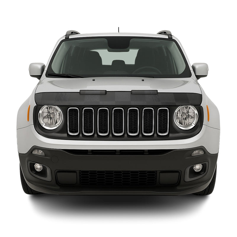Haubenbra Steinschlagschutz Bonnet Bra für Jeep Renegade 2014-2024 Kariert Halb