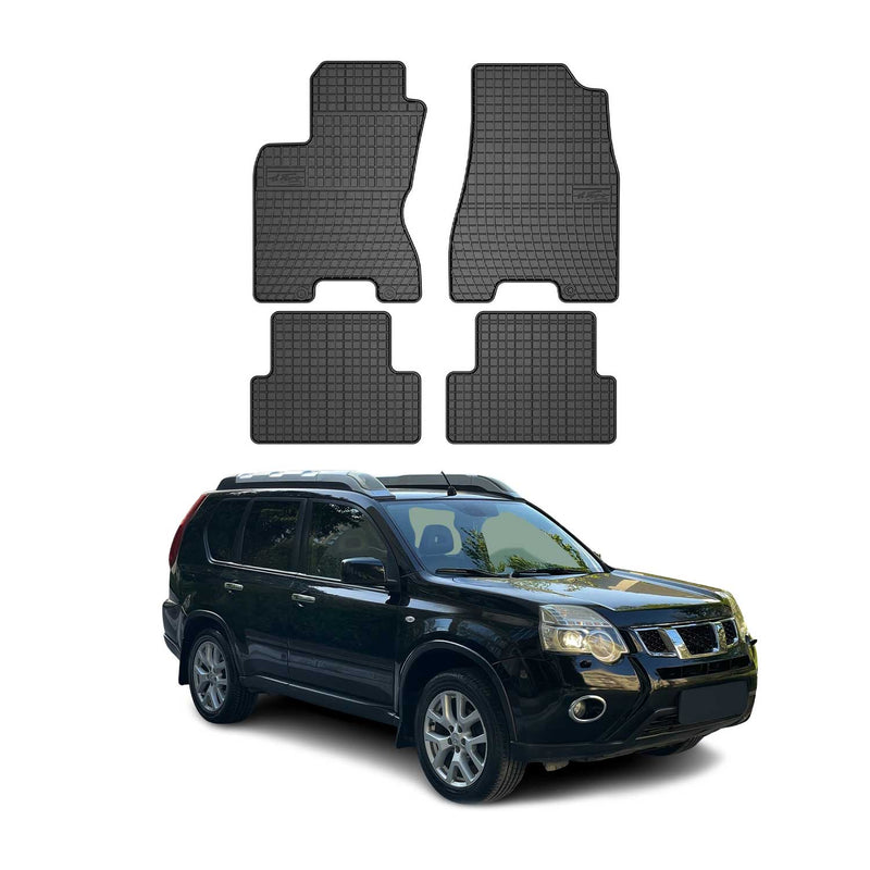 OMAC Gummi Fußmatten für Nissan X-Trail 2008-2013 Automatten Gummi Schwarz 4tlg