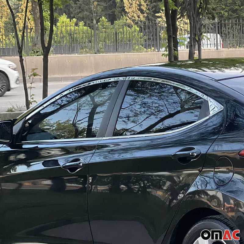 Fensterleisten Zierleisten für Hyundai Elantra Stufenheck 2010-2015 Chrom 10tlg
