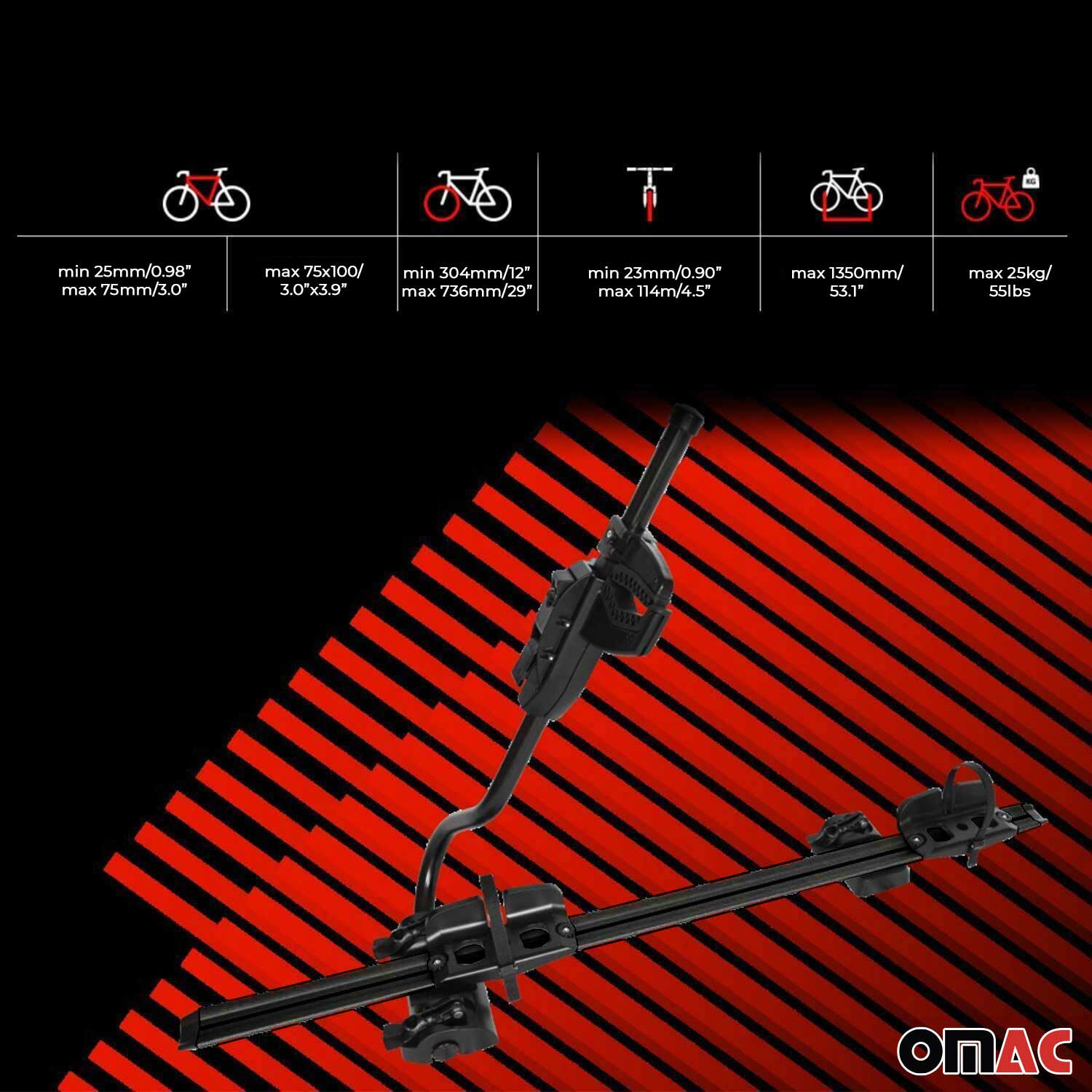 Fahrradträger Farad P-Style Dachfahrradträger bis 25 kg ABE Stahl 2tlg Schwarz
