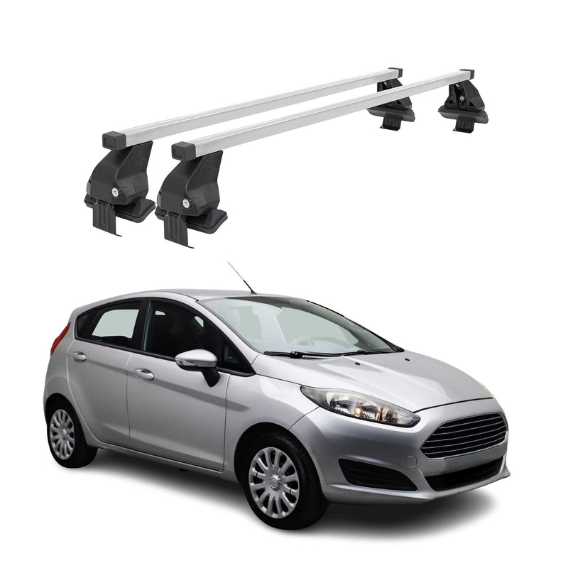 Menabo Dachträger Grundtäger für Ford Fiesta 2013-2017 50kg Stahl Silber 2 tlg