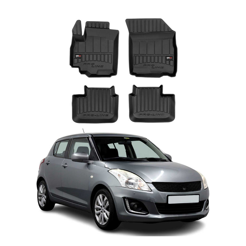 OMAC Gummi Fußmatten für Suzuki Swift SX4 2007-2017 Premium Gummi Schwarz 4tlg