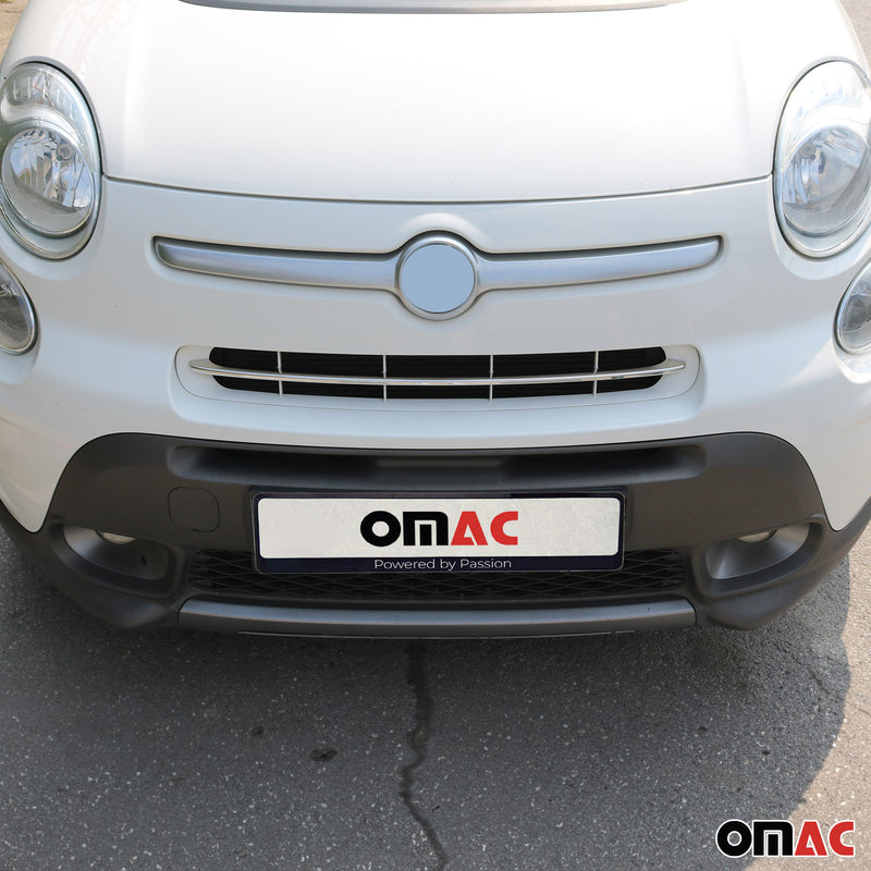 Kühlergrill Leisten Grillleisten für Fiat 500X 2015-2019 Edelstahl Silber 1tlg