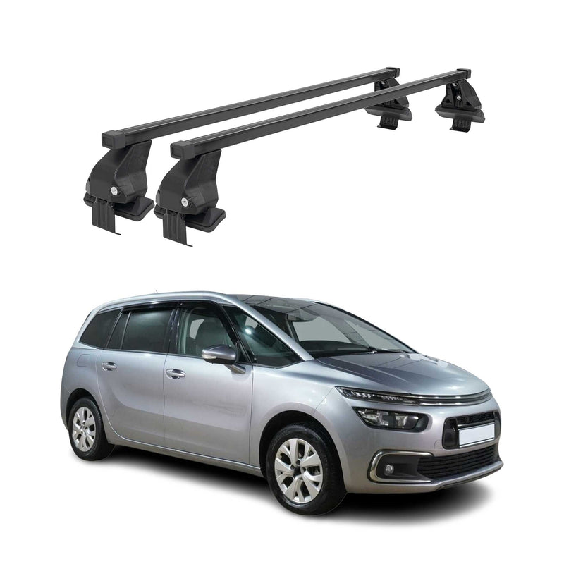 Menabo Dachträger für Citroen C4 Spacetourer 2018-2024 50kg Stahl Schwarz 2x