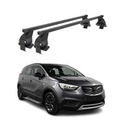 Menabo Dachträger Grundtäger für Opel Crossland X 2017-2024 50kg Alu Schwarz 2x
