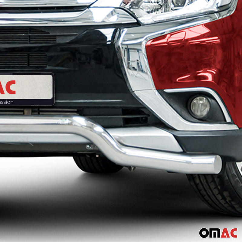 Frontbügel Frontschutzbügel Schutz für Mitsubishi Outlander 2015-2021 ABE Silber