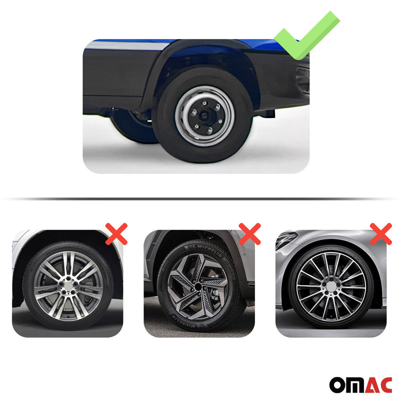 4x Radkappen Radzierblenden Radblenden 16" für Ford Stahl Silber