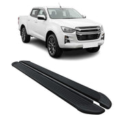 Seitenschweller Trittbretter Schweller für Isuzu D-max III 2019-2026 Alu Schwarz