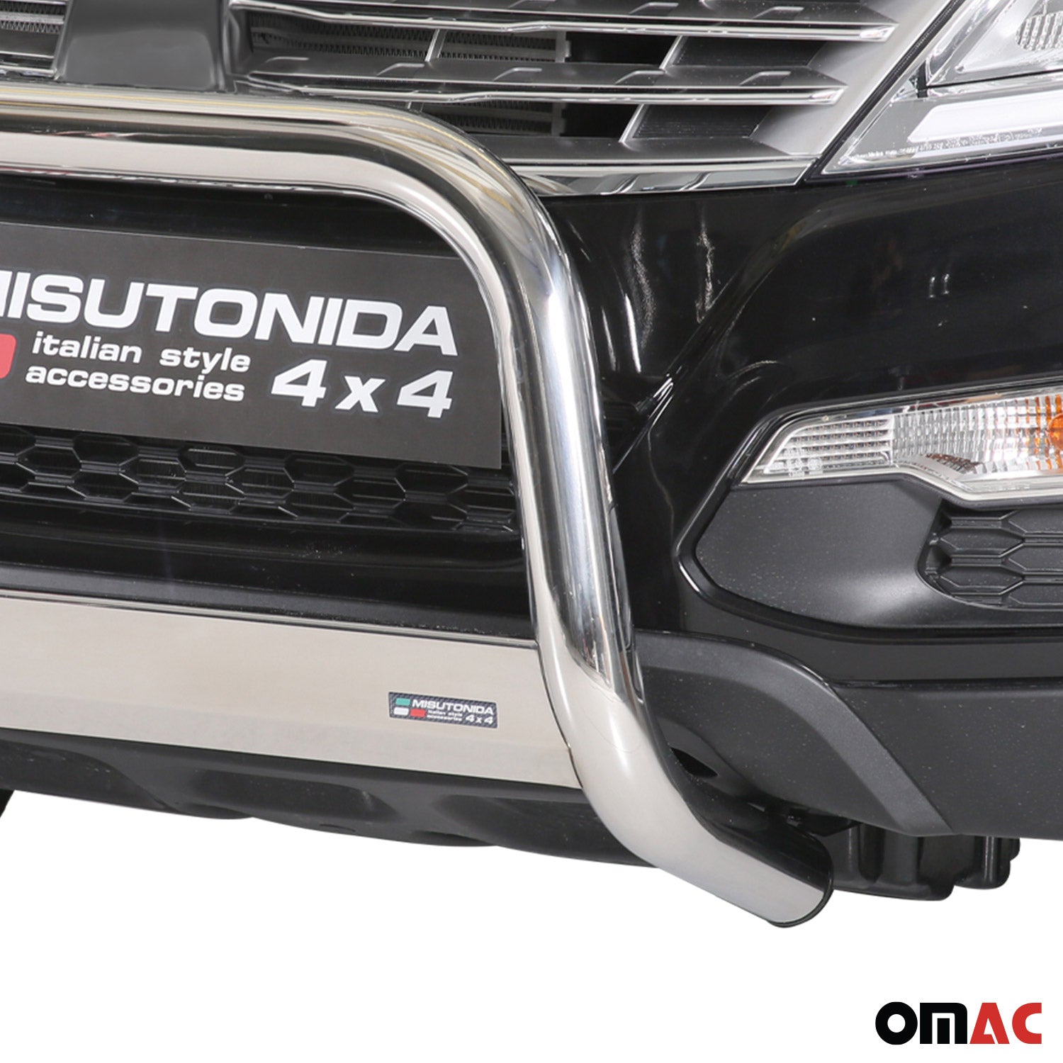 Frontbügel Frontschutzbügel für Ssangyong Rexton W 2013-2017 ø63mm Stahl Silber