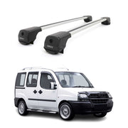 Dachträger Grundträger für Fiat Doblo I 2000-2010 Aluminium 75kg Grau 2tlg