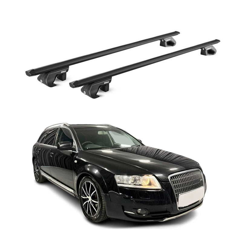 Dachträger für Audi A6 C6 C7 Allroad 2006-2018 5 tür 90kg Alu Schwarz 2x ABE