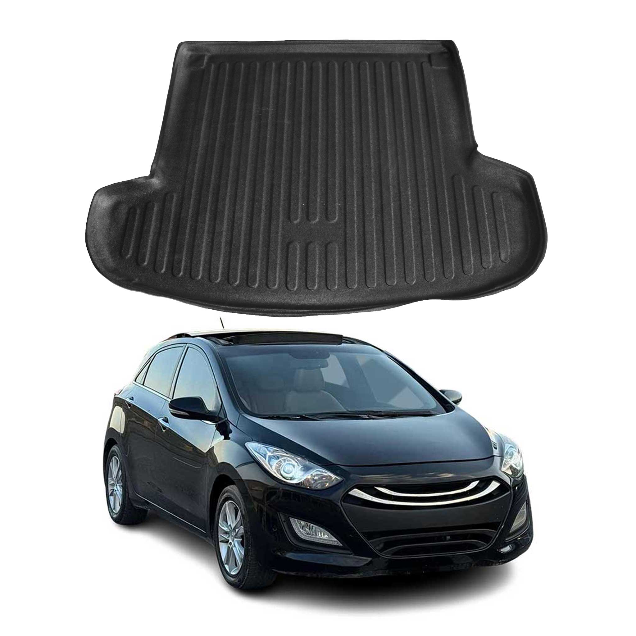 Kofferraumwanne Laderaumwanne für Hyundai i30 Kombi 2012-2016 Gummi TPE Schwarz