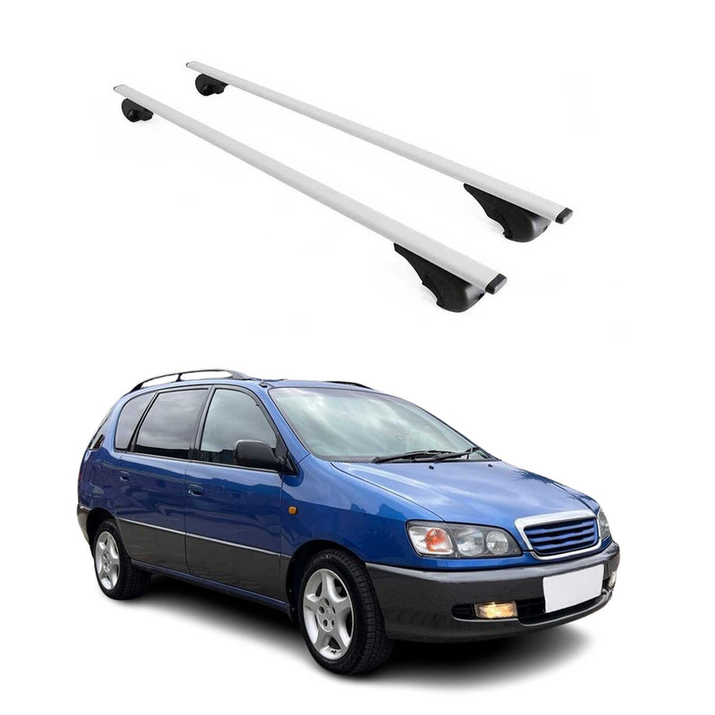 Dachträger Grundtäger für Toyota Picnic 1996-2001 75kg Metall Silber 2 tlg
