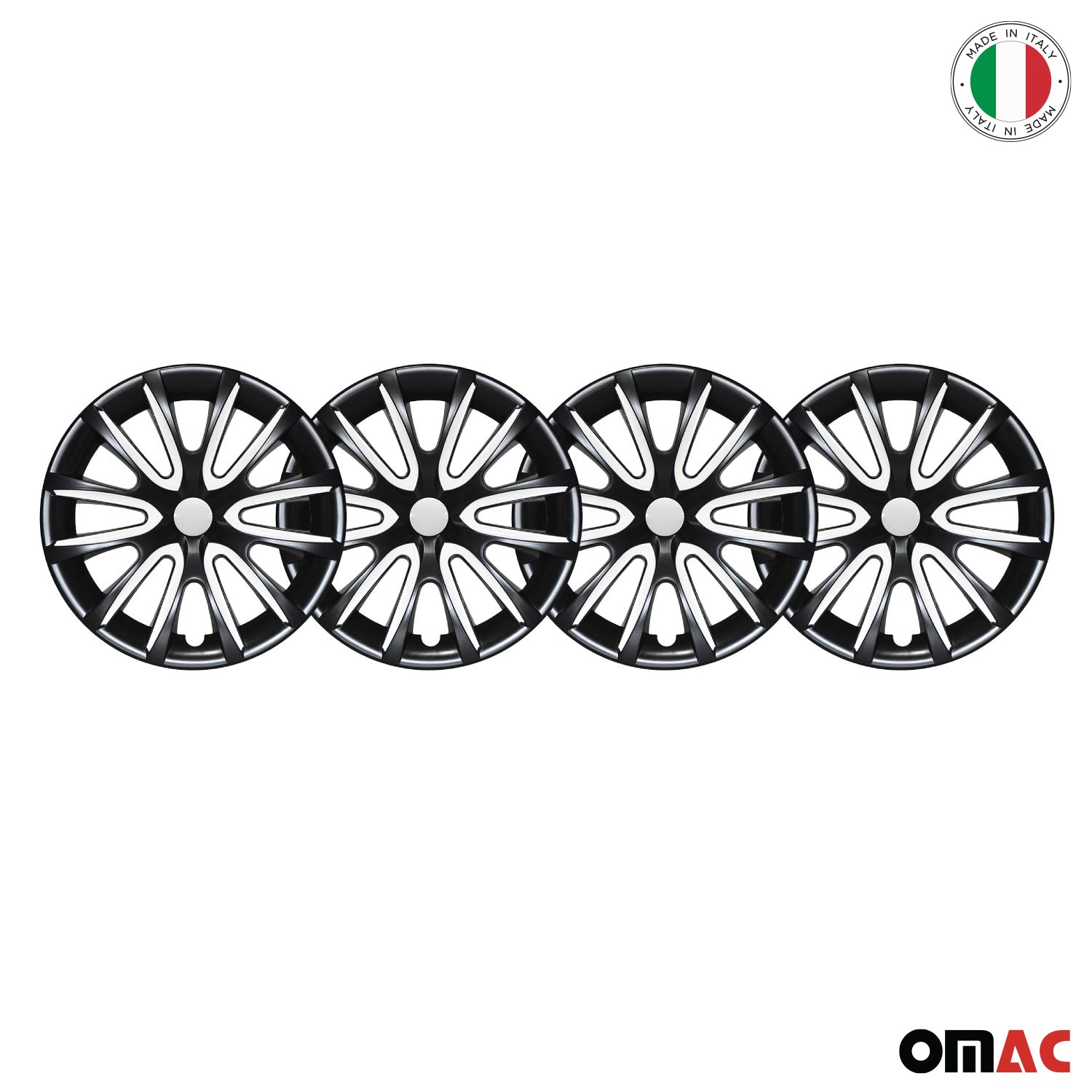4x Radblenden Radkappen Radzierblenden für 16" Zoll Stahlfelgen Schwarz weiß