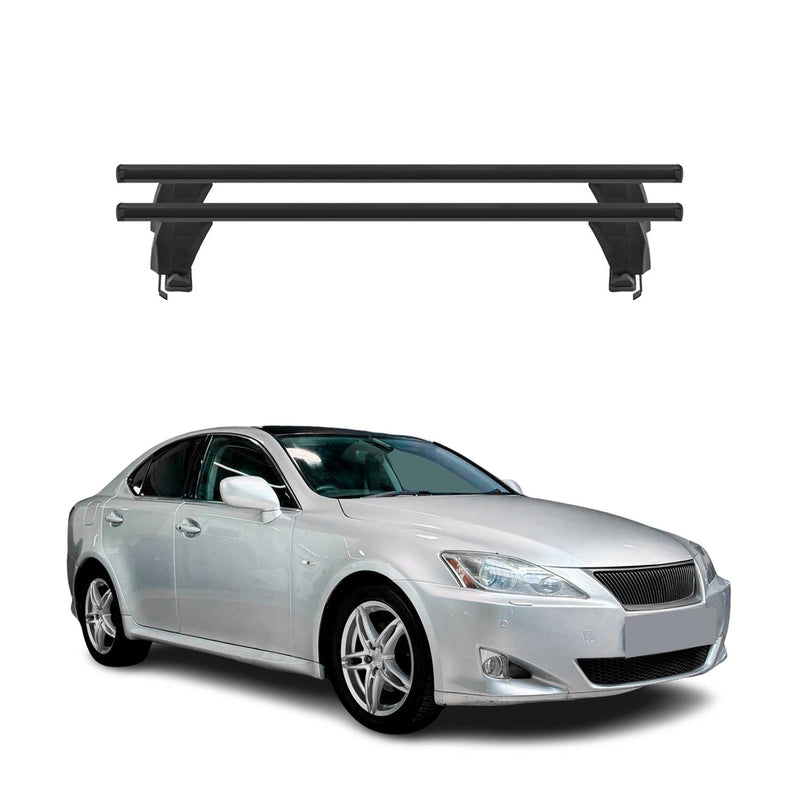 Menabo Dachträger Grundtäger für Lexus IS XE20 2005-2013 50kg Alu Schwarz 2 tlg