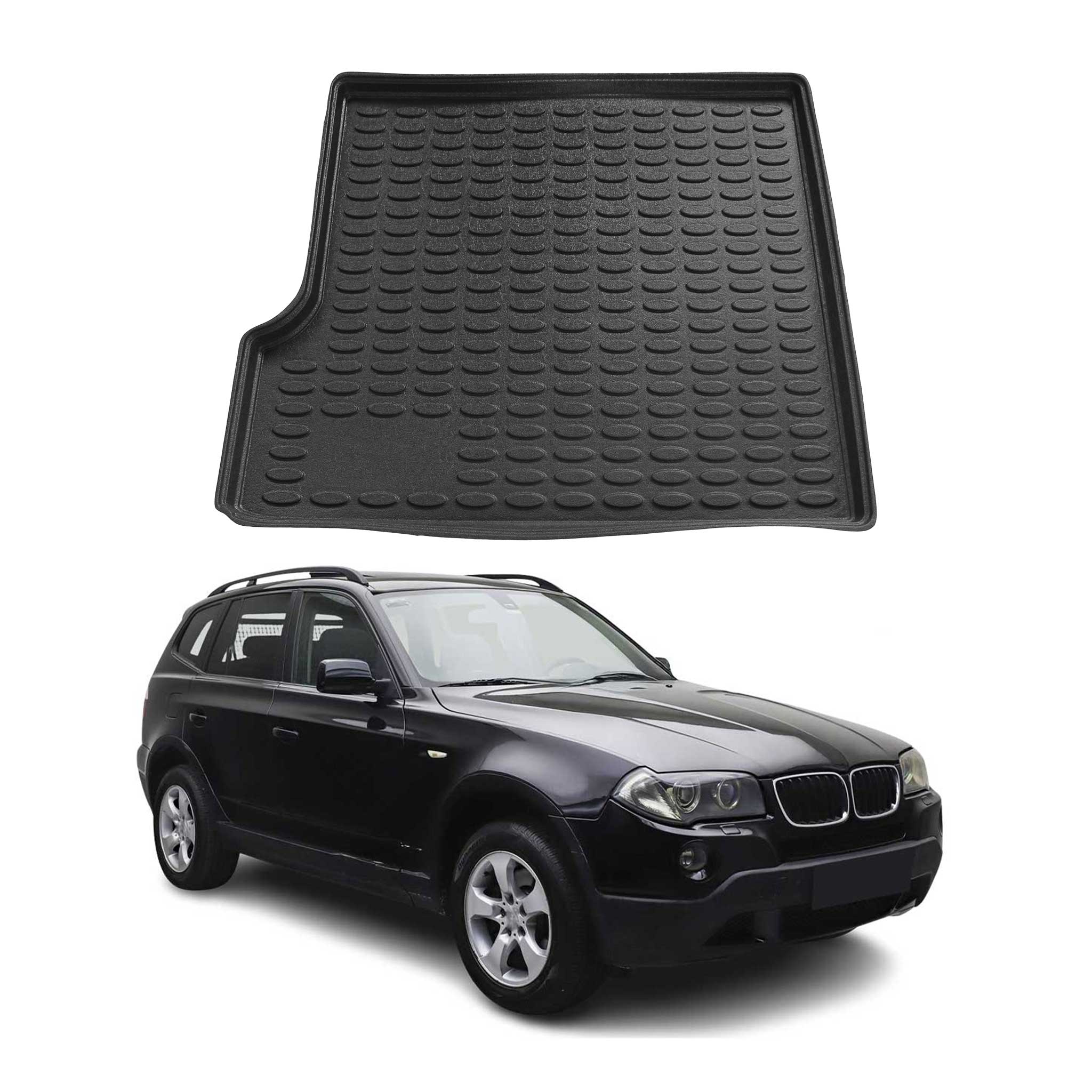 Kofferraumwanne Laderaumwanne für BMW X3 E83 2003-2010 Gummi TPE Schwarz