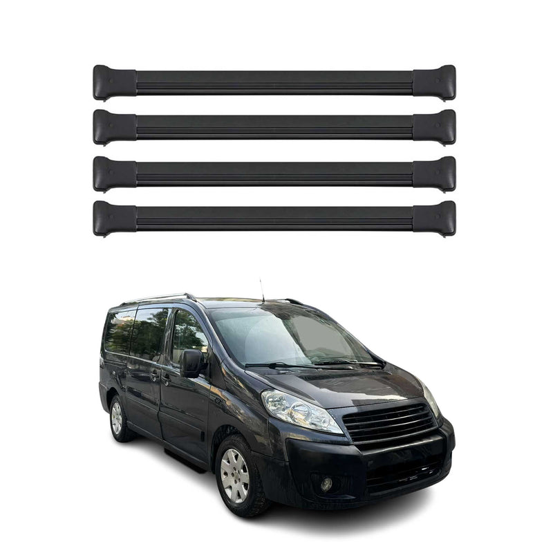 Dachträger Gepäckträger für Fiat Scudo 2010-2016 Relingträger Alu Schwarz 4x