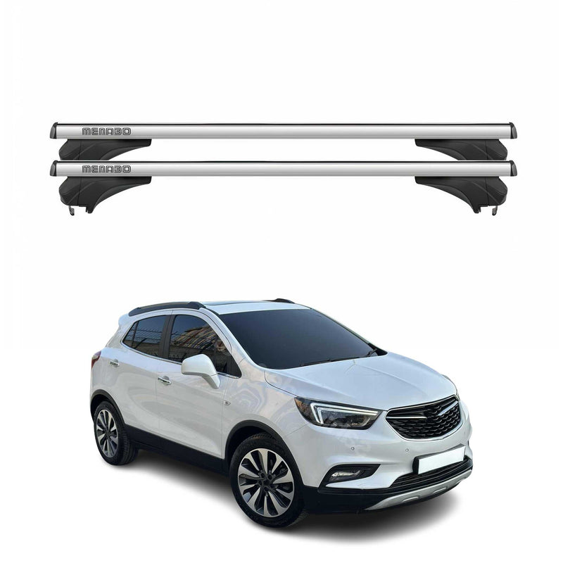 Menabo Dachträger Grundtäger für Opel Mokka X 2016-2020 FL Aluminium Silber 2tlg