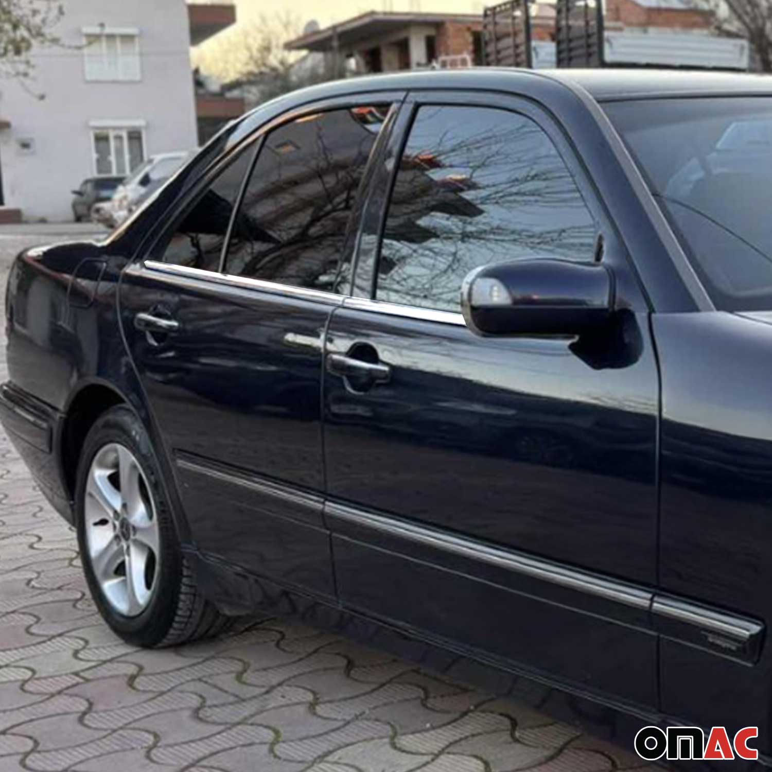 Fensterleisten Zierleisten für Mercedes E Klasse W210 1995-2002 Edelstahl 4tlg