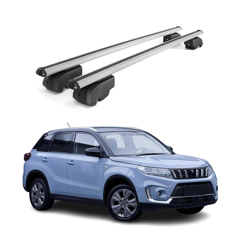 Dachträger Grundtäger für Suzuki Vitara mk4 2015-2025 75kg Alu Silber 2 tlg