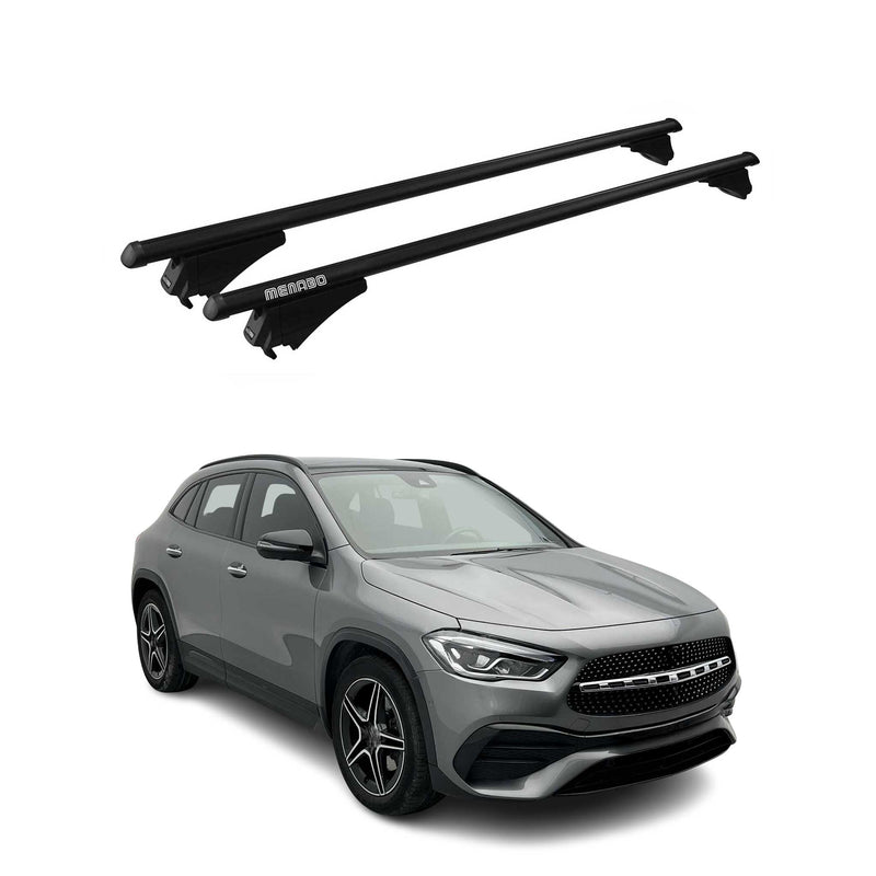 Menabo Dachträger Grundtäger für Mercedes GLA H247 2020-2025 75kg Alu Schwarz 2x