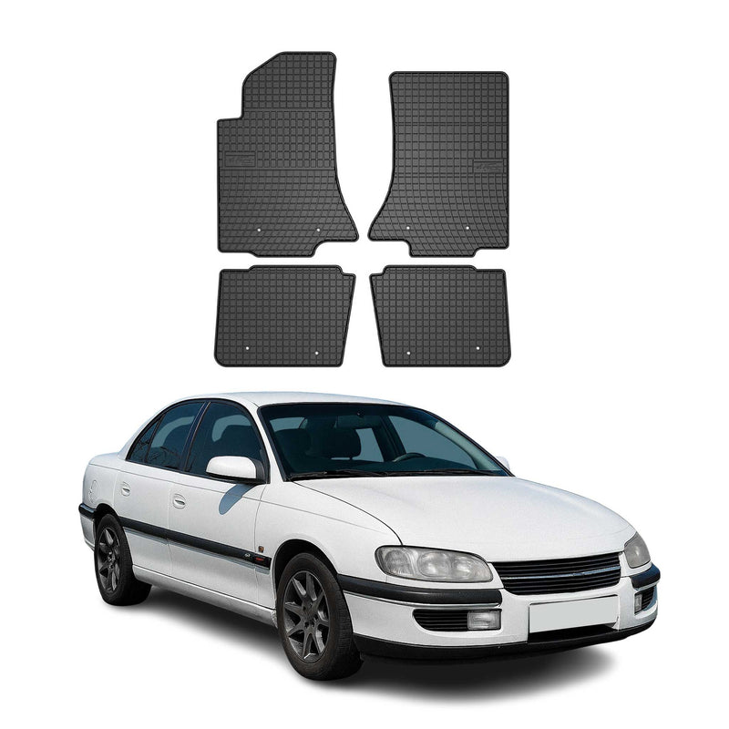OMAC Gummi Fußmatten für Opel Omega B 1994-1999 Automatten Gummi Schwarz 4tlg