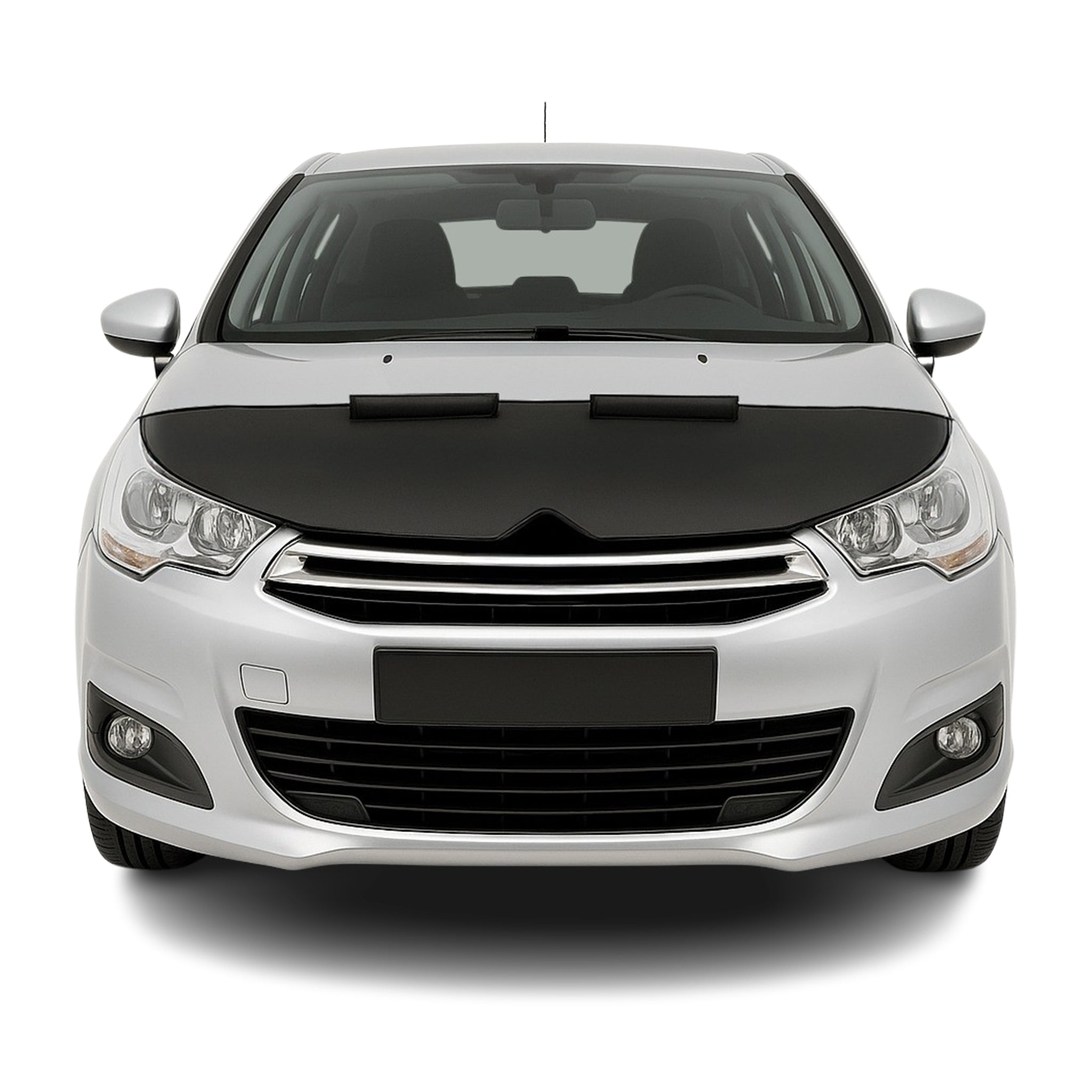 Haubenbra Steinschlagschutz Bonnet Bra für Citroen C4 2005-2010 Schwarz Halb