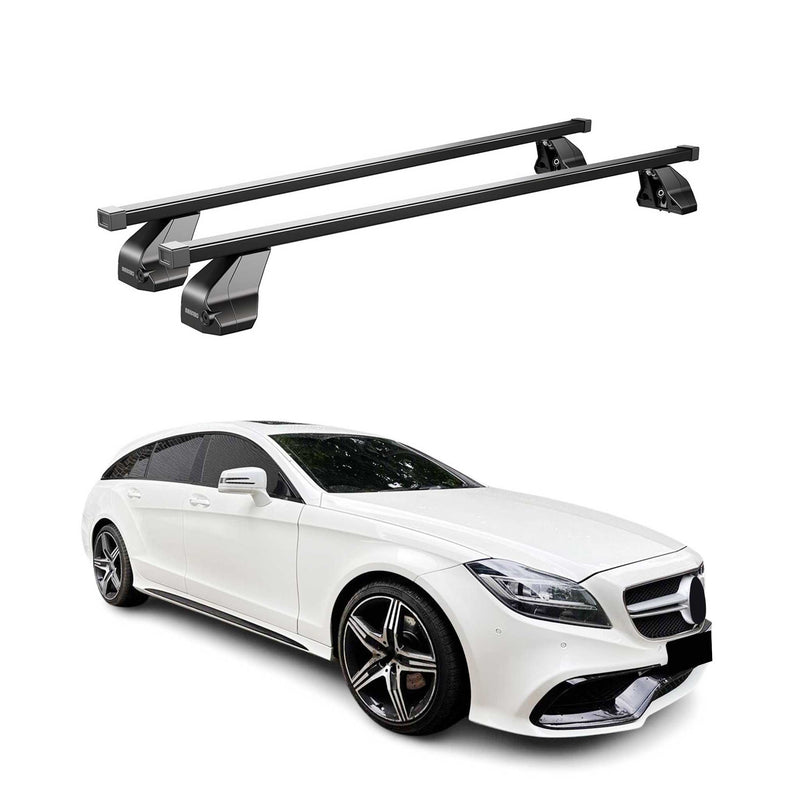 Menabo Dachträger Grundtäger für Mercedes CLS X218 2012-2017 75kg Stahl Schwarz