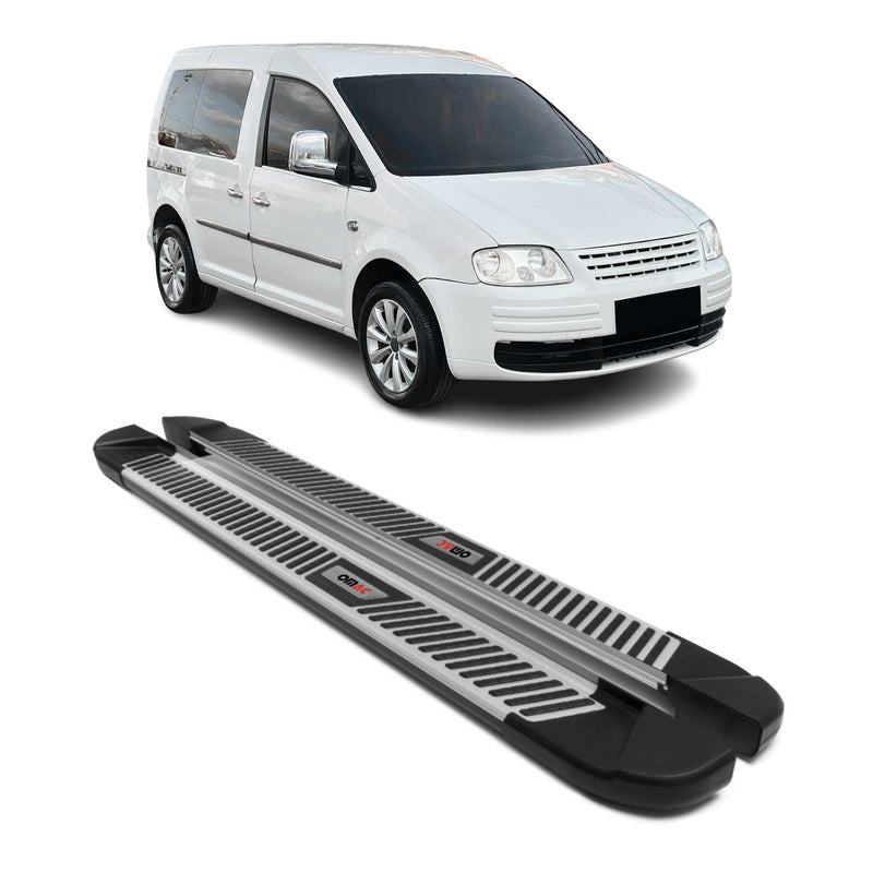 Trittbretter Seitenbretter für VW Caddy 2015-2020 L1 Kurzer Schwarz