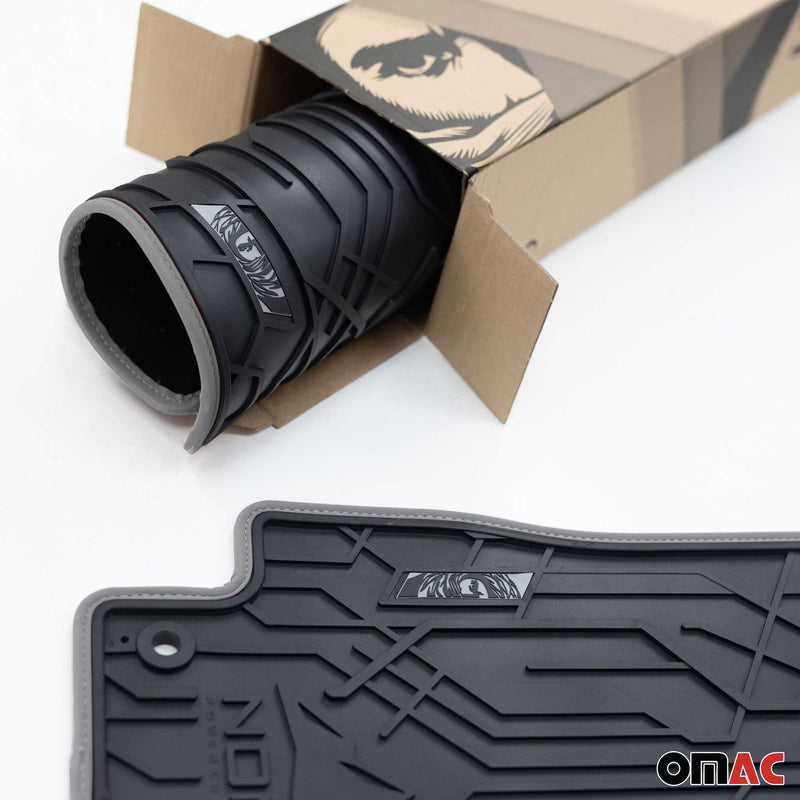 Fußmatten Gummimatten für BMW X1 E84 2009-2015 1.Reihe Gummi Schwarz Grau 2 tlg